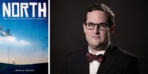 The book cover for North and a photo of author Jesse M. Keenan