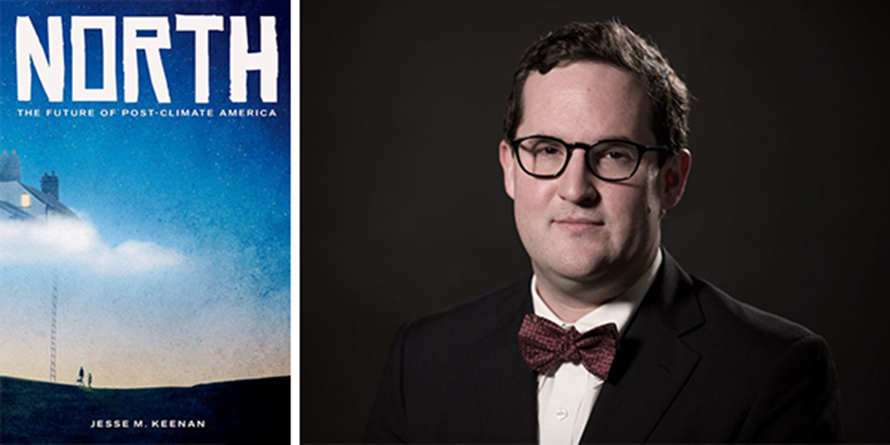 The book cover for North and a photo of author Jesse M. Keenan
